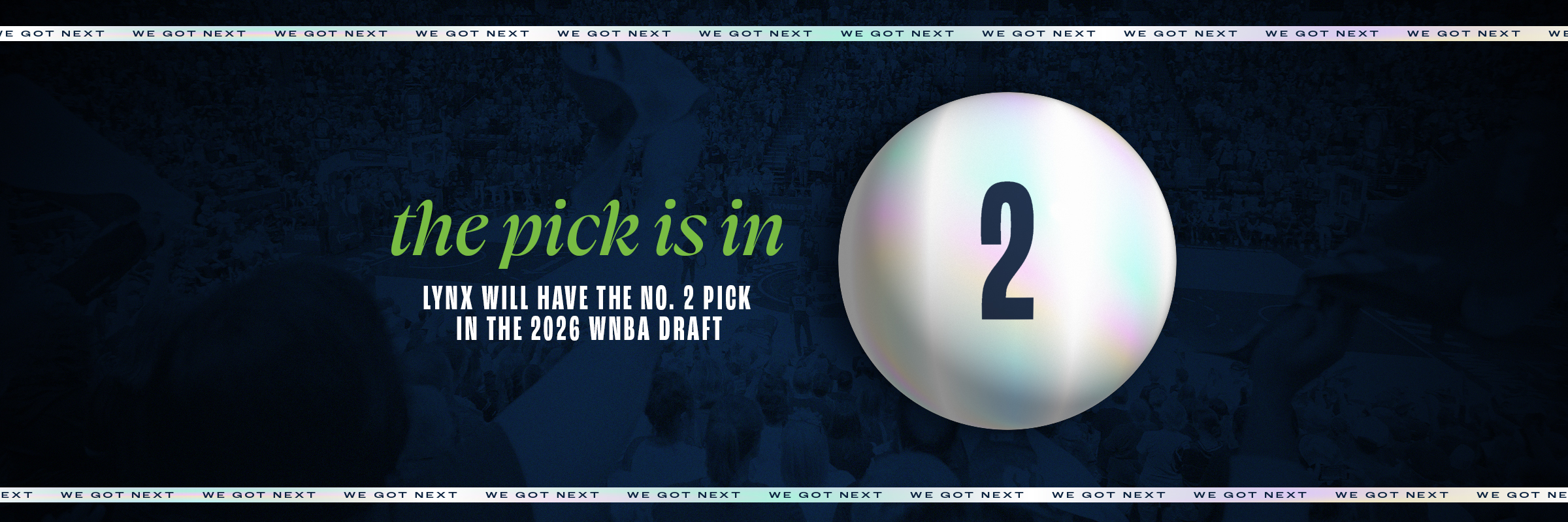 2026 Draft Lottery | Minnesota Lynx Tickets Header